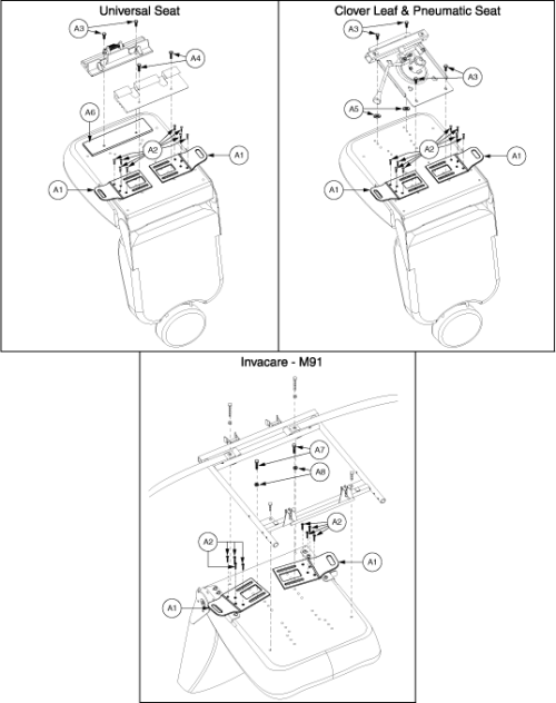 Silver Star Lift - Chair Restraint Tabs parts diagram