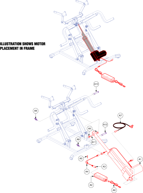 Motor Assembly - Dual Lead, Mot150003 parts diagram