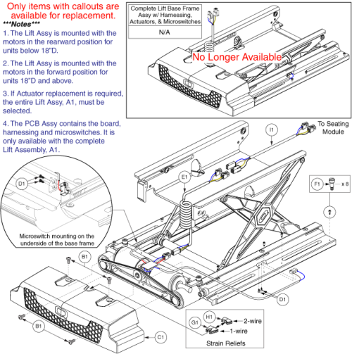 Tb3 Lift Frame Assembly parts diagram