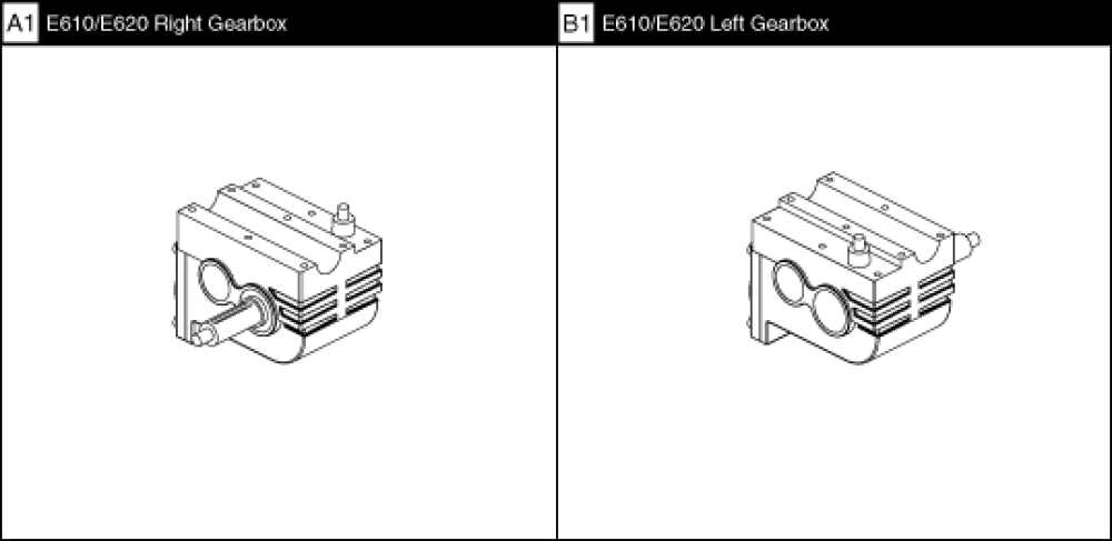 E610/e620 Gearboxes parts diagram