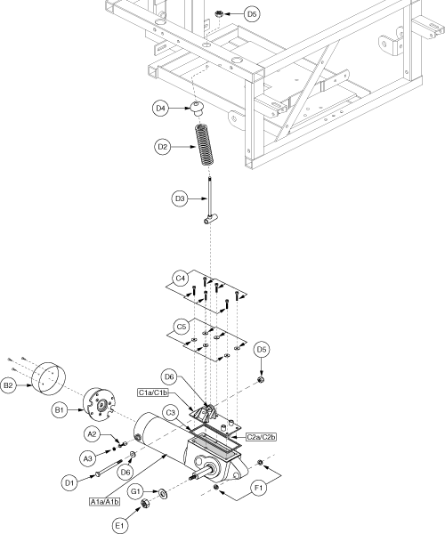 Motor Assembly - Single Brake Ready parts diagram