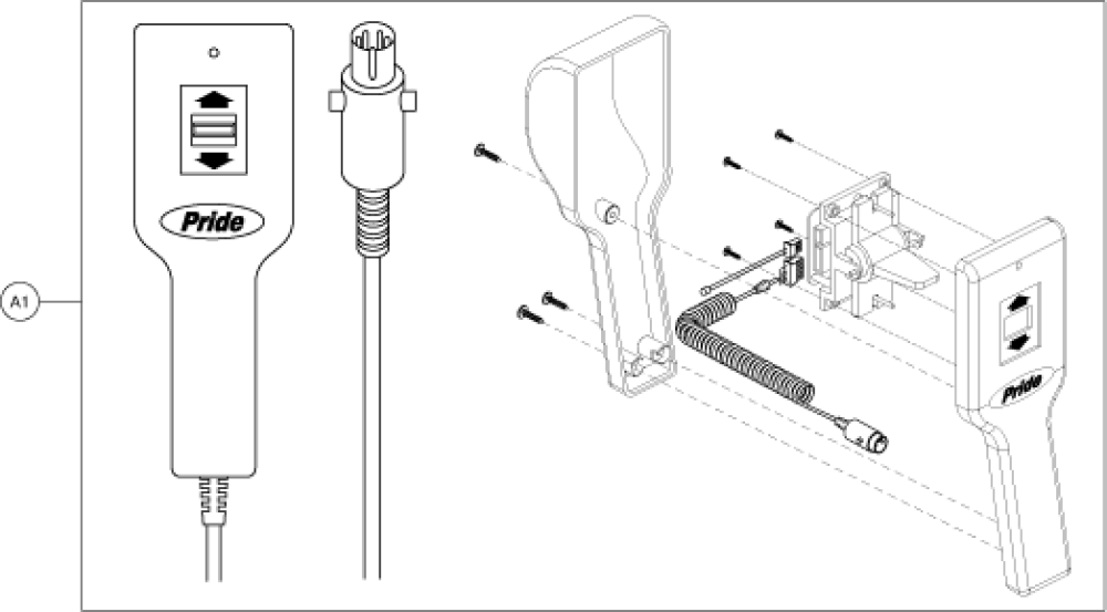 Hand Controls - Dual Lead Motors parts diagram