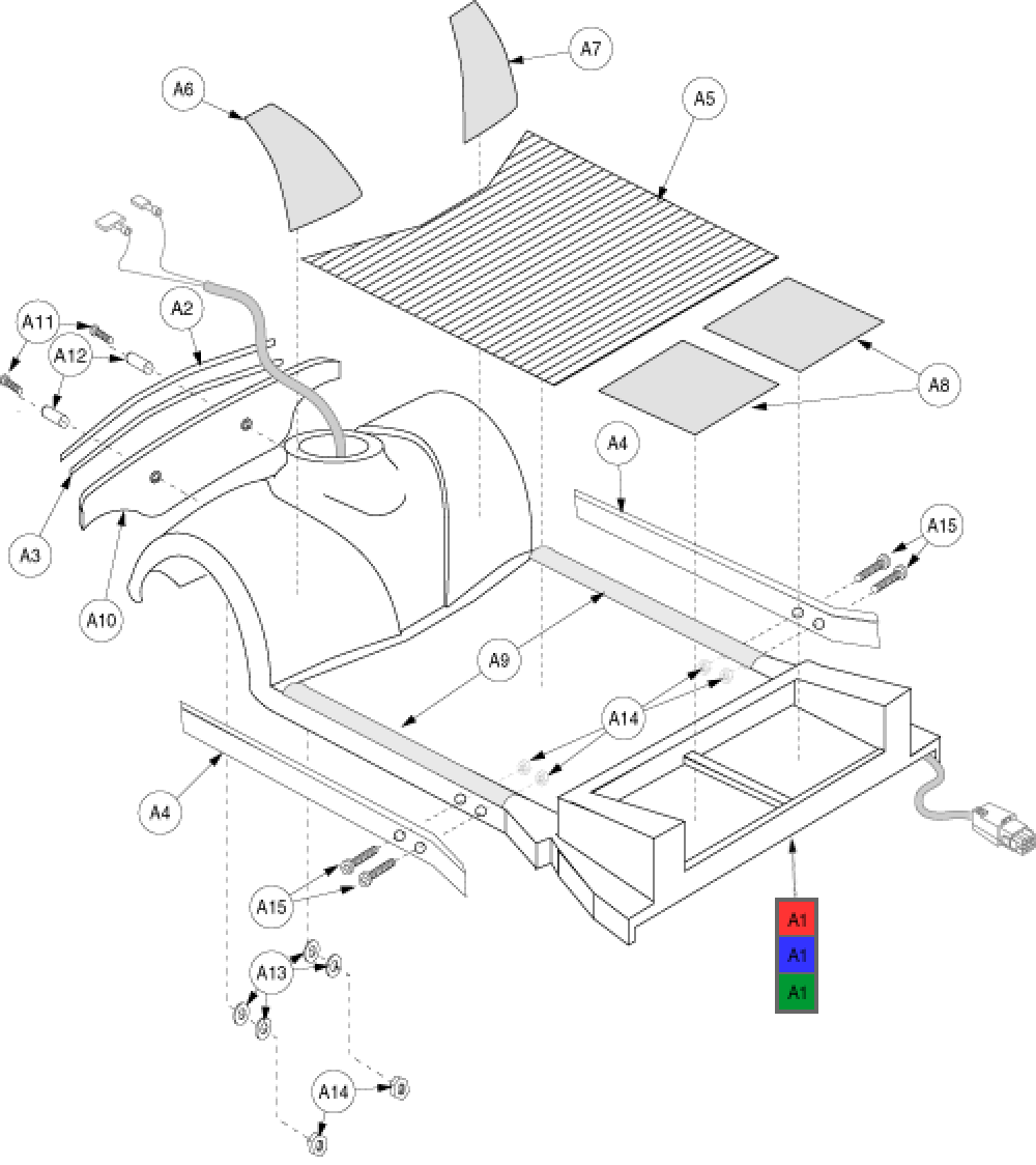 Shroud Assembly - Front Gen1 parts diagram