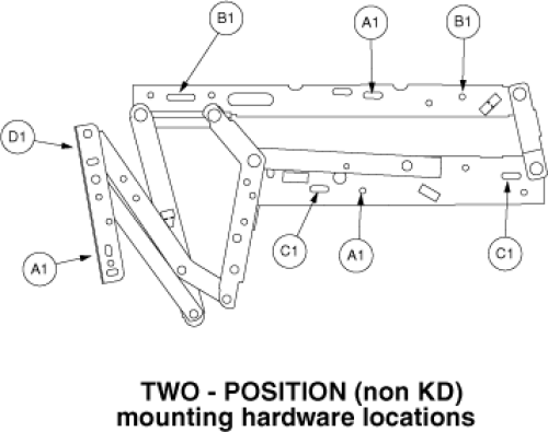 2 Position Scissor Hardware parts diagram