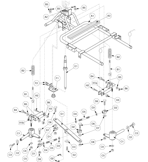 Frame Assembly - Front Gen2 parts diagram