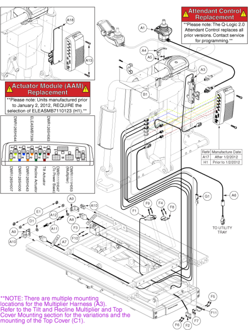 Eleasmb6097 - Lift, Tilt, Recline, Syn Ind Legs parts diagram