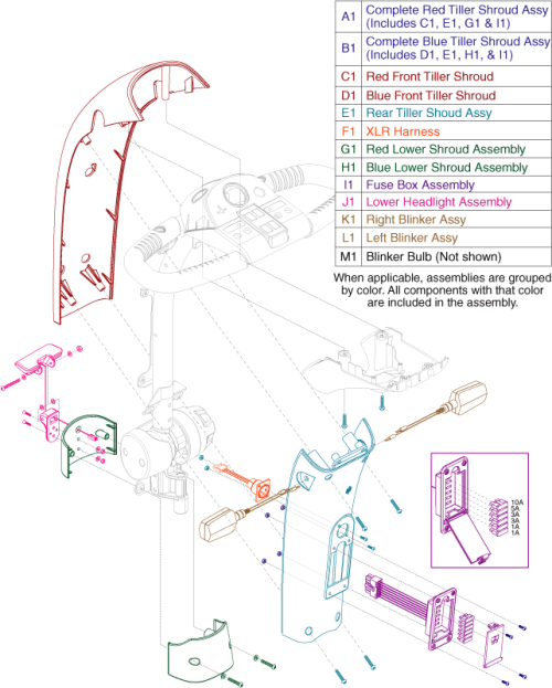 Shroud Assembly - Tiller 610_710 Dx parts diagram
