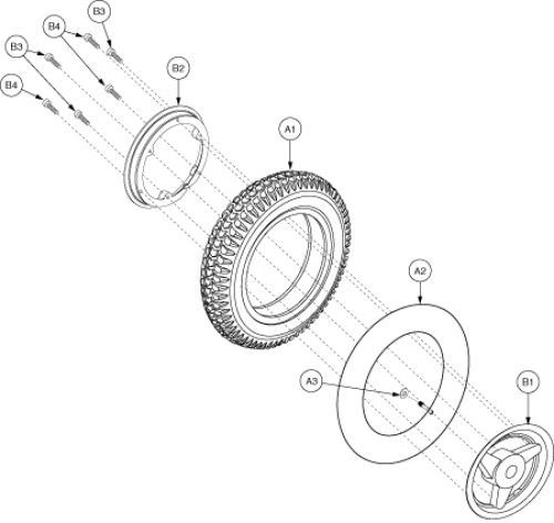 Wheel Assembly - Pneumatic parts diagram