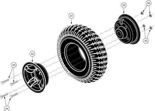 Wheel Assembly - Rear (bebop) parts diagram