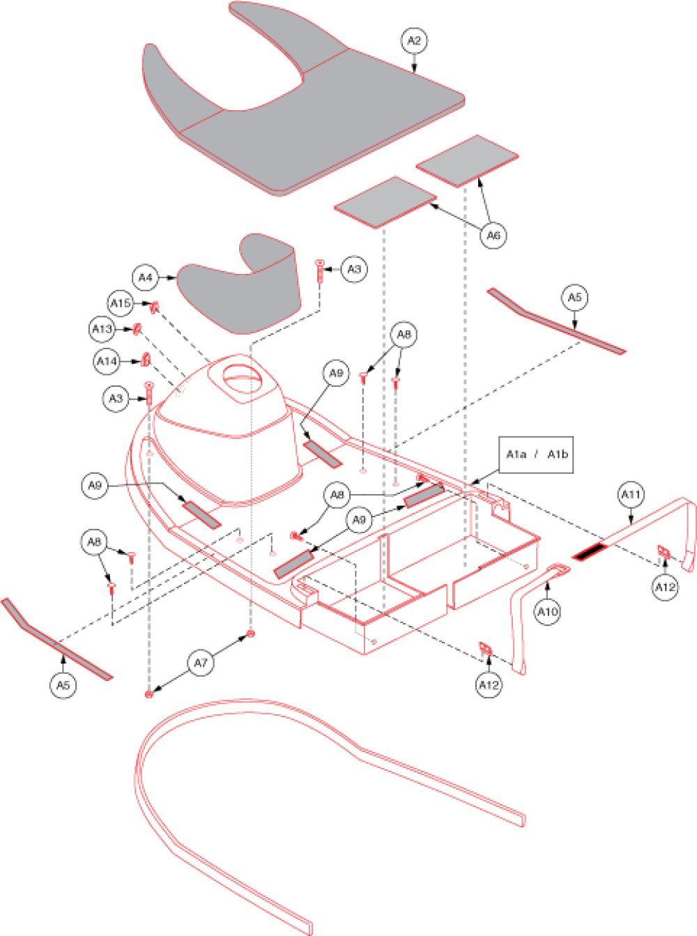Shroud Assembly - Front 3-wheel parts diagram