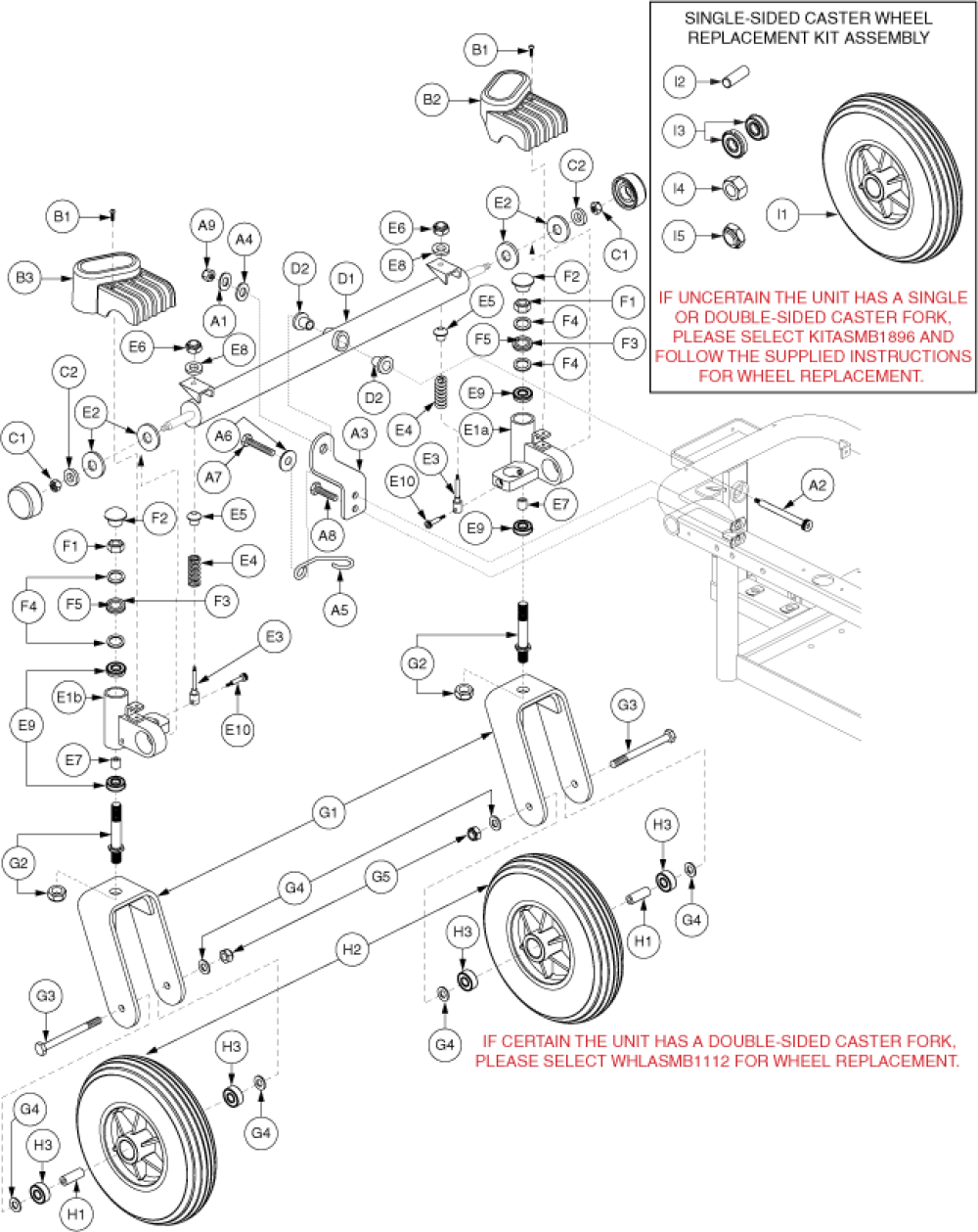 Articulating Beam Assembly, Gen. 5 parts diagram