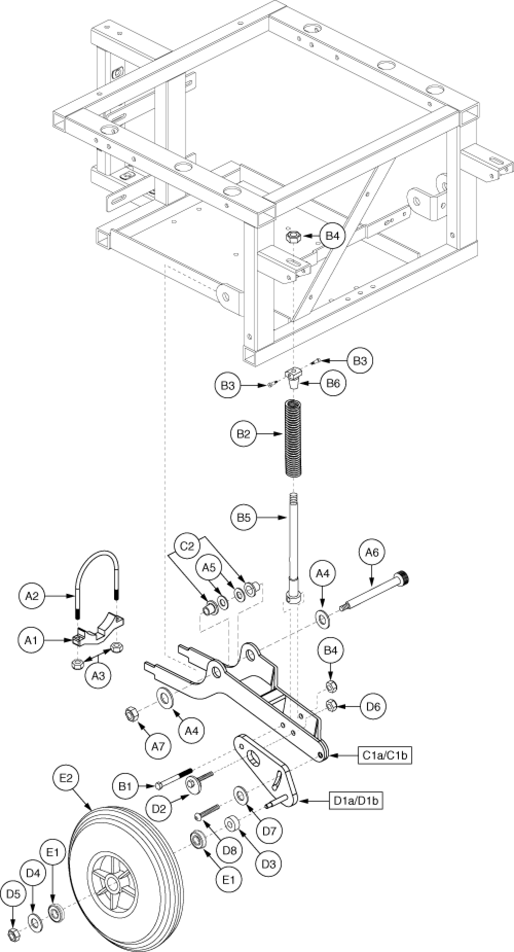 Anti-tip Assembly - Gen.6 parts diagram