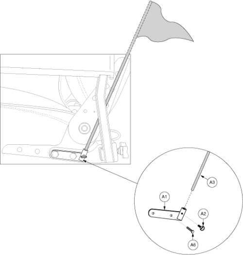 Flag Assembly - Ltd Recline Seat parts diagram
