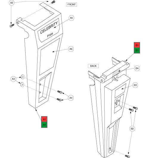 Shroud Assembly - Tiller Gen1 parts diagram