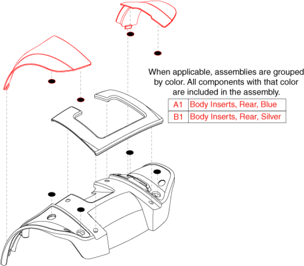 Rear Inserts - 3-wheel parts diagram