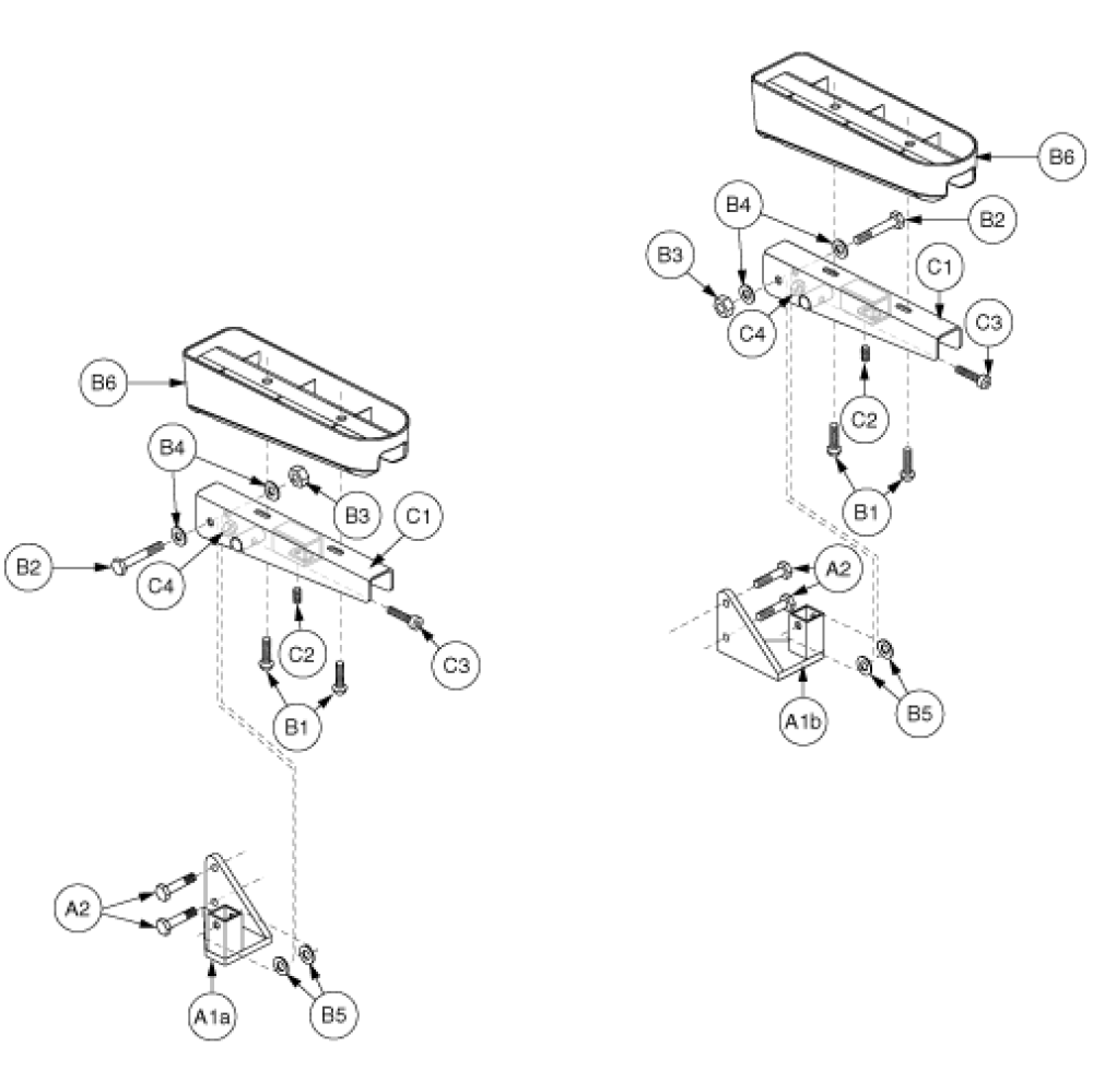 Armrest Assy's - Recline Seat (desk) parts diagram