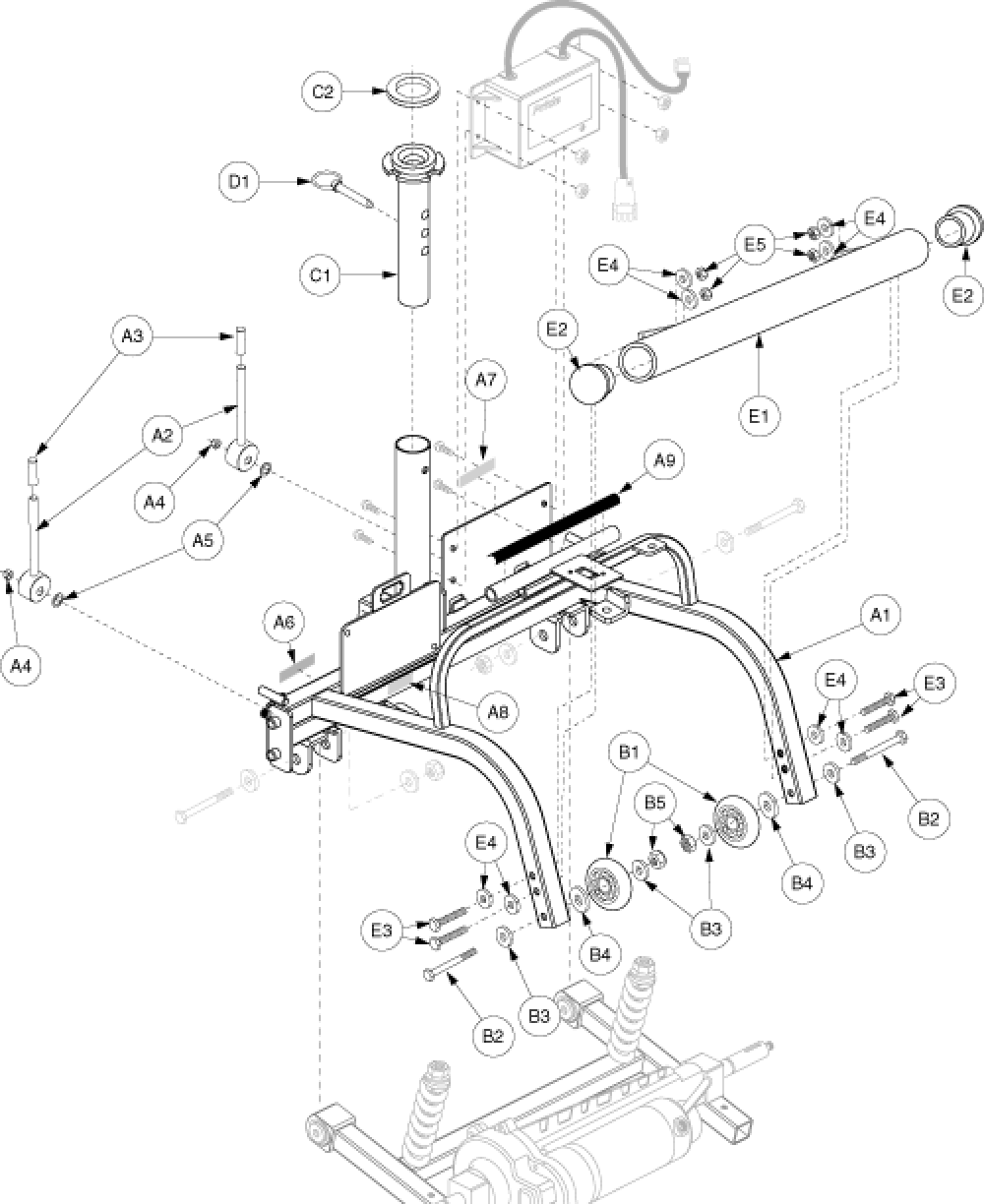 Frame Assembly - Rear Gen. 1 parts diagram