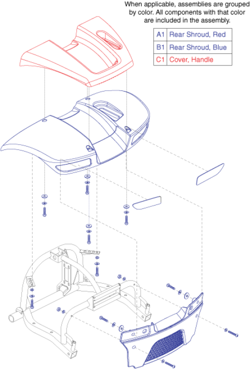 Shroud Assembly - Rear 2.0 parts diagram