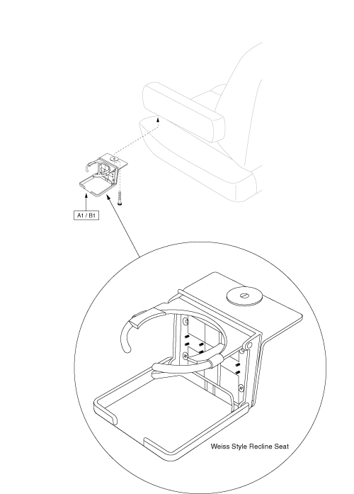 Cup Holder - Recline Seat parts diagram
