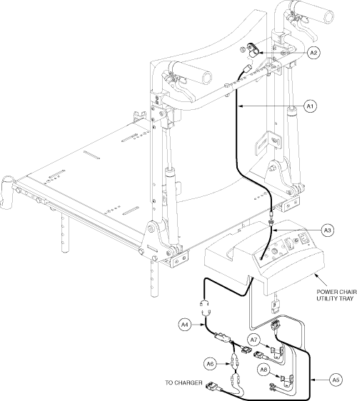 Manual Recline Electronics Assembly - Remote Plus parts diagram