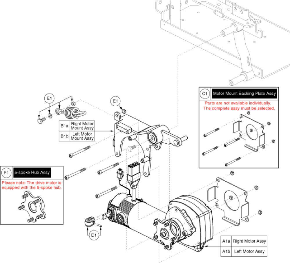 Drive Motor Assy - Accu-trac parts diagram