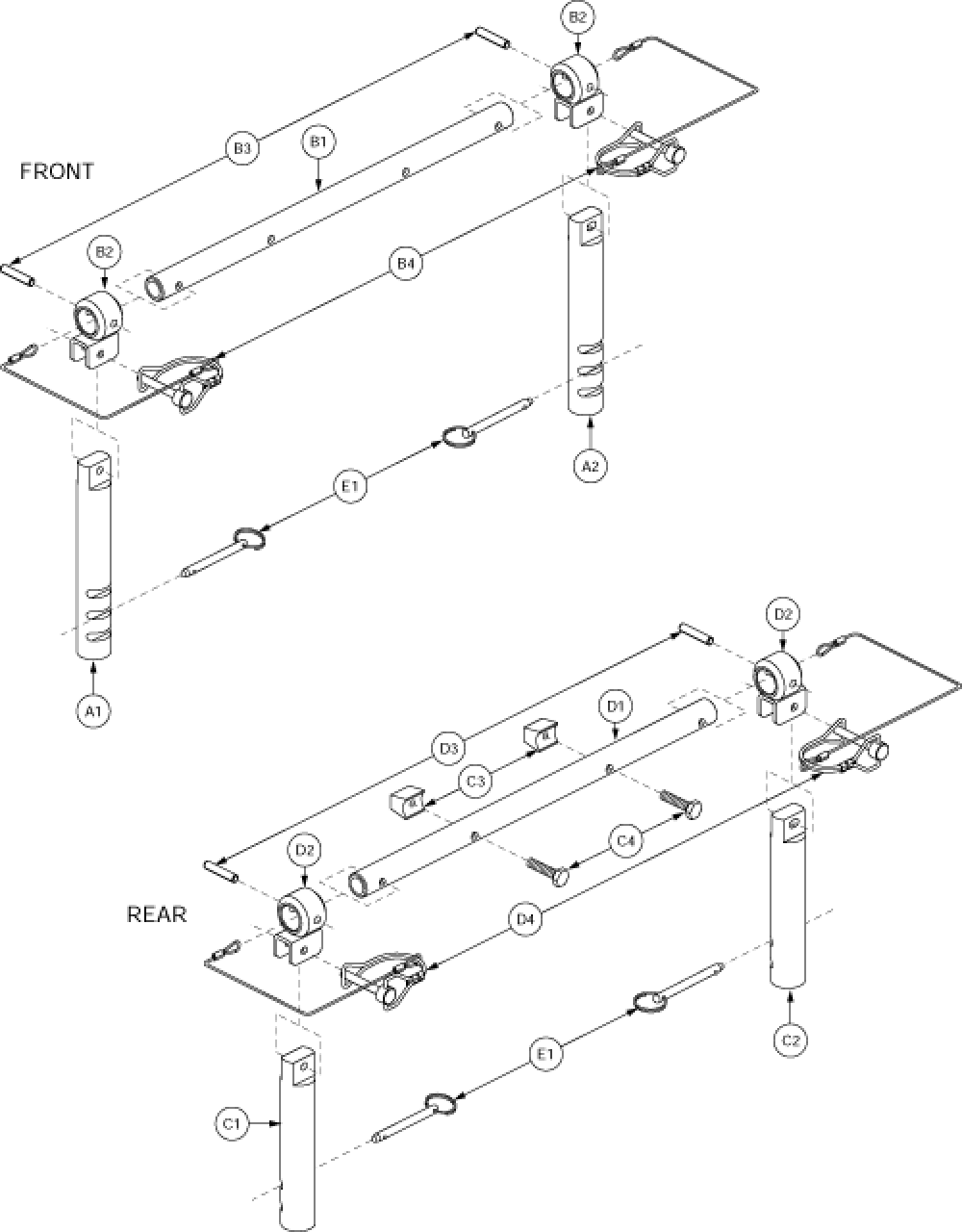 Tower Spanner Quick Release 13.625 Tall parts diagram