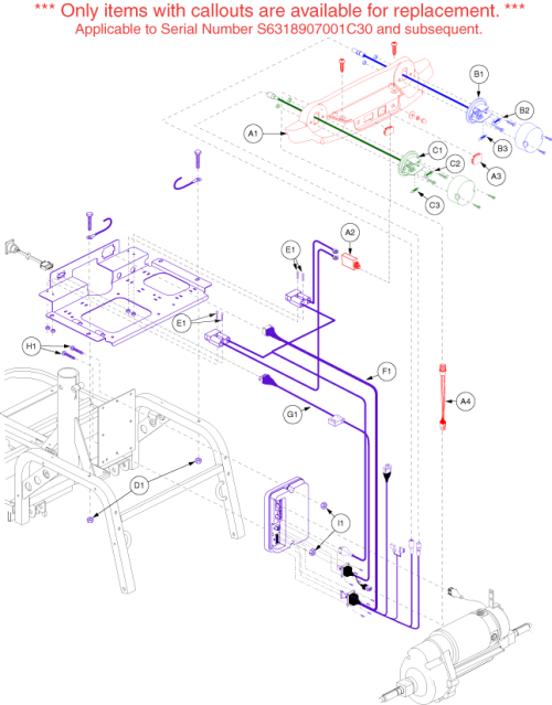 Electronics Assembly - Us Rear (gen. 2) parts diagram