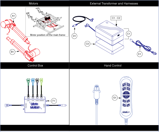 moto motion recliner parts