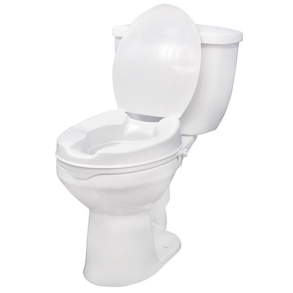 Raised Toilet Seat with Lock and Lid