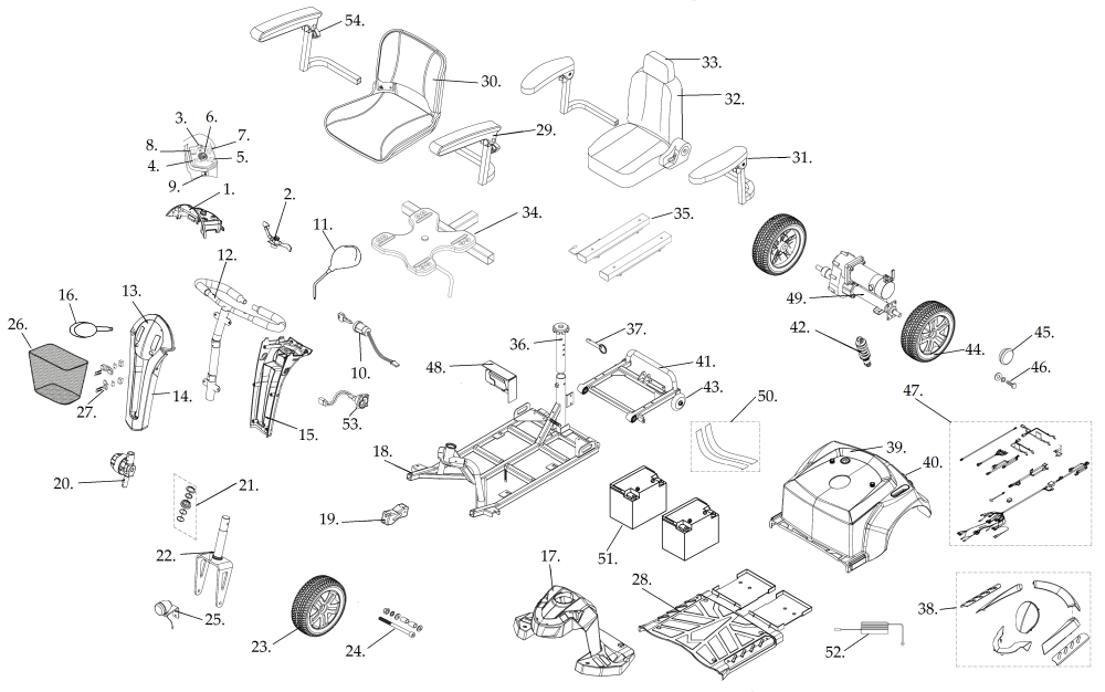Parts For Ventura 3 Dlx parts diagram
