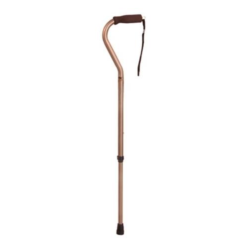 Carex Adjustable Offset Aluminum Cane - Silver