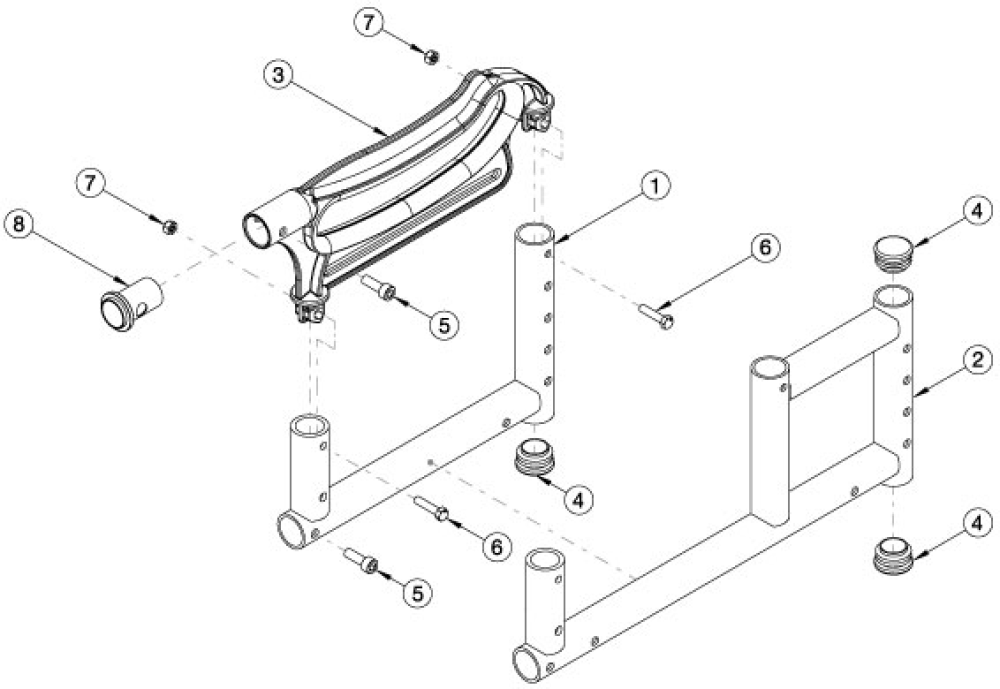 Arc Rear Side Frame parts diagram