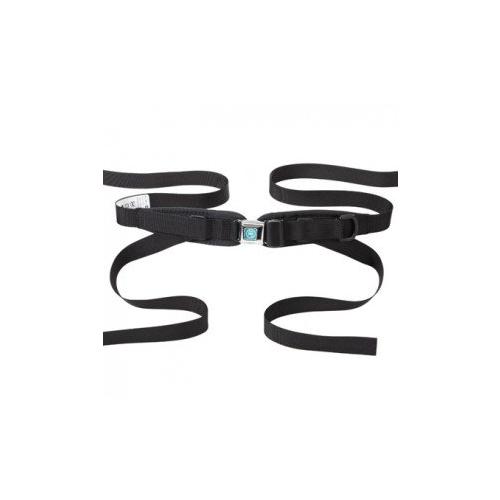 Padded Rear Pull Four Point Hip Belt w/ Metal Push-Button - Extra Small