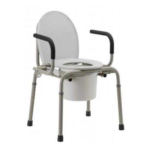 Drop Arm Commode w/ Padded Handles