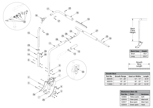 Focus Cr Dynamic Back parts diagram