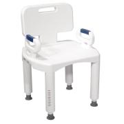 AquaSense Adjustable Bariatric Bath Bench with Non-Slip Seat and