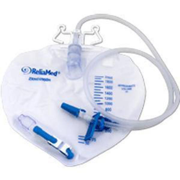 Cardinal Health Urinary Night Drainage Bag w/ Double Hanger, 2000 mL