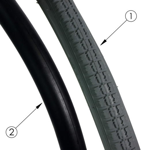 Rigid Pneumatic Tire With Airless Insert parts diagram