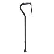 BLACK PALM GRIP STRAIGHT ADJUSTABLE CANE