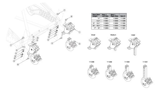 Liberty Transit Wheels - Rigid Frame parts diagram