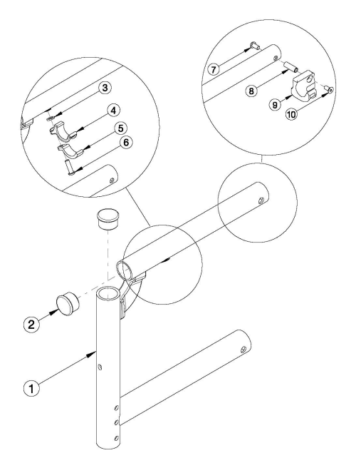Catalyst Heavy Duty Swing Away Front Frame parts diagram