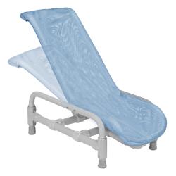 Reclining bath chair with safety harness, Medium, beach bubble blue Reclining bath chair with safety harness, Medium, beach bubble blue