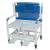 MJM PVC Bariatric Shower Commode Chair w/ Individual Sliding Self- Storing Footrest