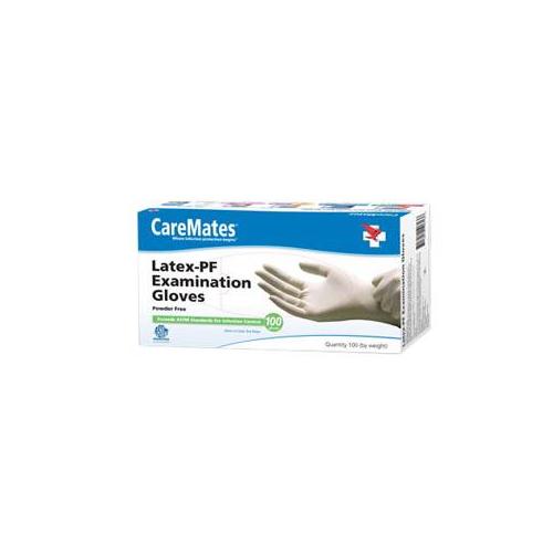 CareMates Latex Textures Powder Free Exam Gloves
