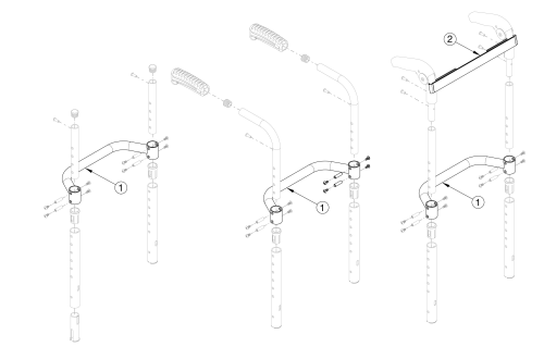 Rigid Height Adjustable Back Post With Adjustable Height Rigidizer Bar - Growth parts diagram