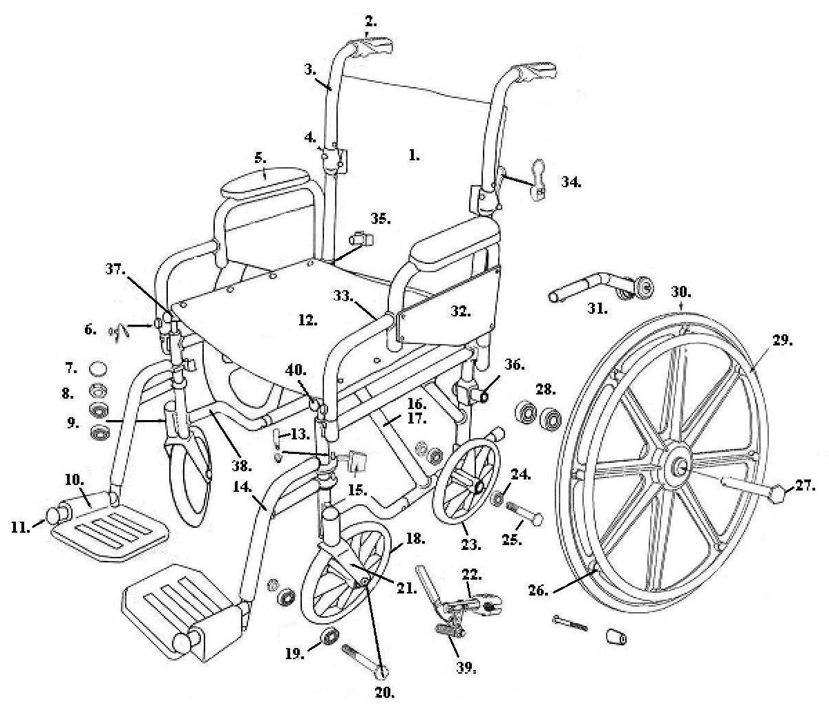 poly fly transport chair