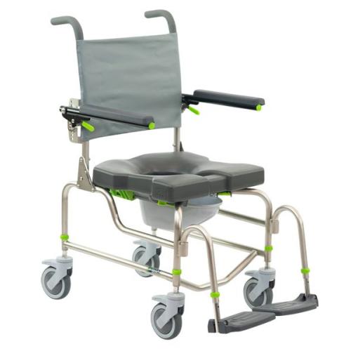 Raz Design RAZ-AP Attendant Propel Rehab Shower Commode Chair