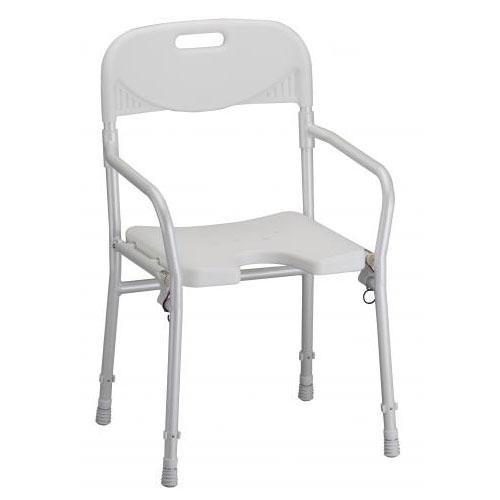 Foldable Travel Shower Chair with Arms Back Bath Shower Seats