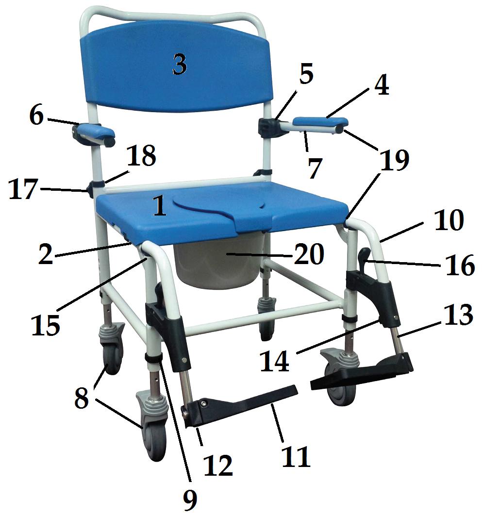 Bariatric rolling shower outlet chair