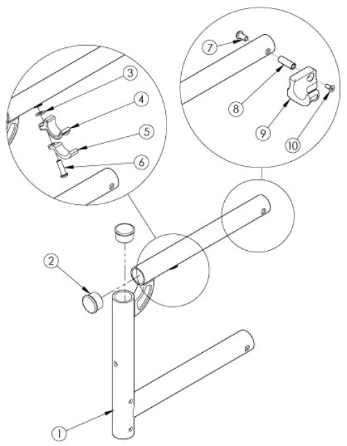 Catalyst Swing Away Front Frame parts diagram